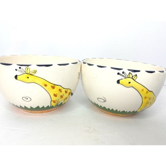 Cute Vintage 3d Giraffe Bowl Or Candy Dish Set Of 2 - Picture 14 of 16
